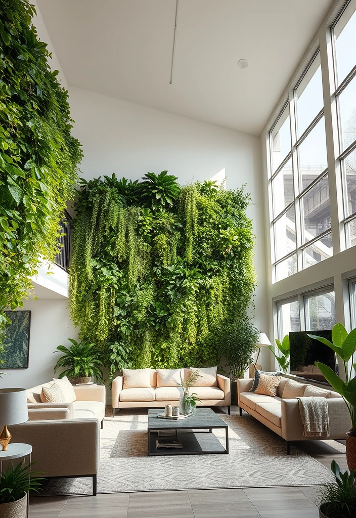 26 High Ceiling Living Room Ideas That'll Leave You Breathless (You Won't Believe #18!) - 1. Embrace Vertical Gardens