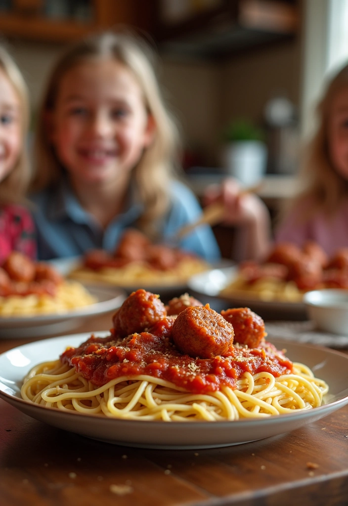 25 Easy Cooking Recipes That Kids Can Make (Fun for the Whole Family!) - 12. Spaghetti and Meatballs