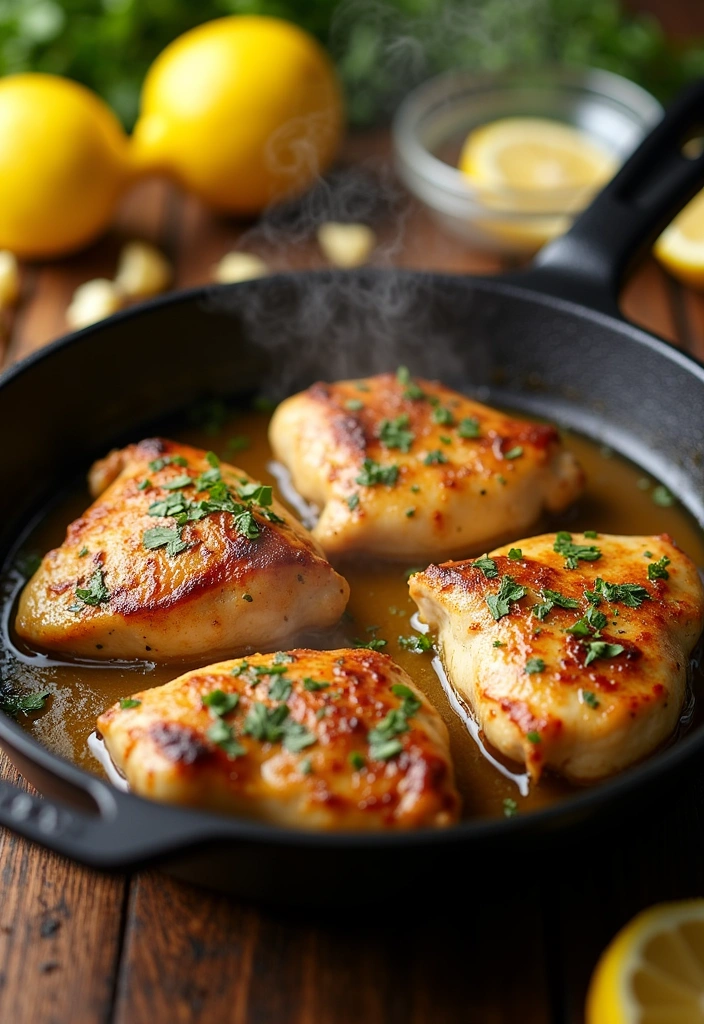 20 Super Easy Dinners with 5 Ingredients or Less (You Won't Believe #12!) - 1. One-Pan Lemon Garlic Chicken