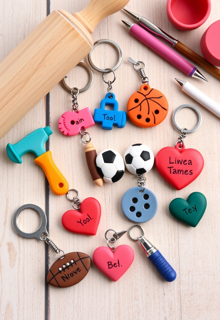 24 Easy Fathers Day Crafts for Kids That'll Make Him Smile! - 4. Personalized Keychain