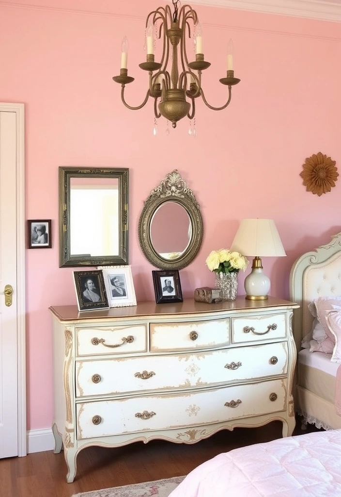 21 Blush Pink Bedroom Ideas That Will Make You Swoon! - 6. Vintage Blush Charm