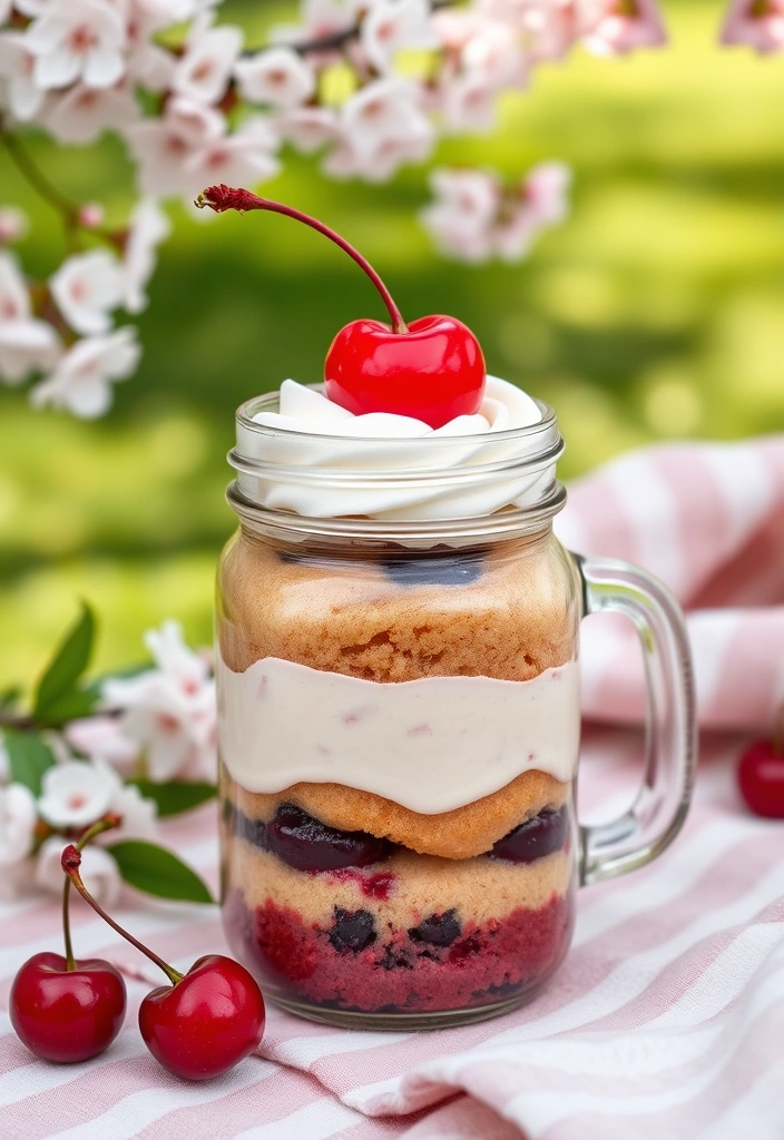 20 Easy Mason Jar Cupcake Ideas That'll Impress Your Guests (You Won't Believe #7!) - 19. Cherry Almond Bliss