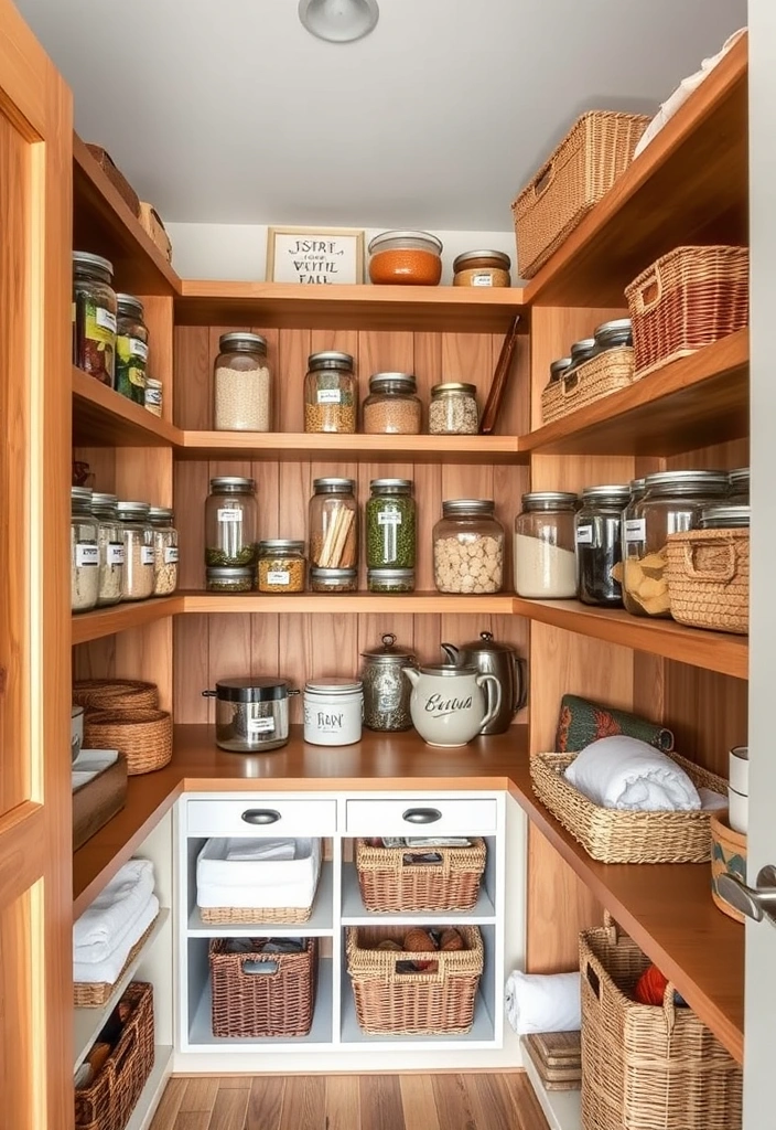 25 Farmhouse Kitchen Ideas to Add Rustic Charm in Modern Spaces - 13. Farmhouse Pantry