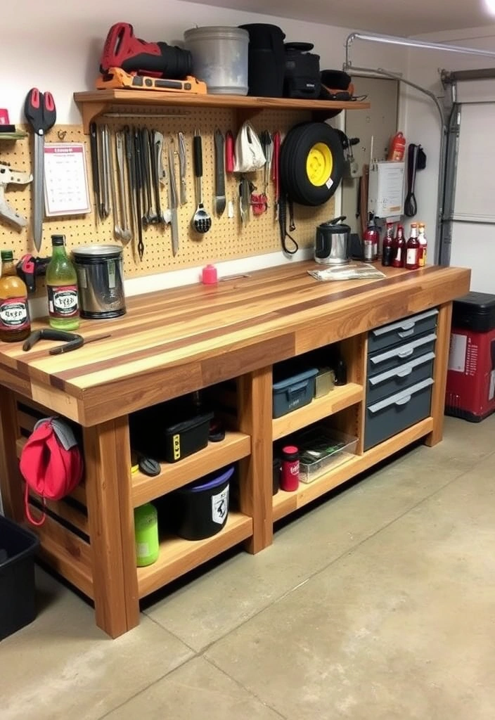 27 Budget Garage Man Cave Ideas That Will Transform Your Space on a Dime! - 12. Multi-purpose Workbench