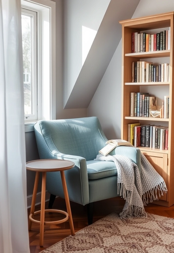 23 Blue and Green Living Room Ideas That'll Transform Your Space into a Coastal Paradise! - 21. Serene Reading Nook