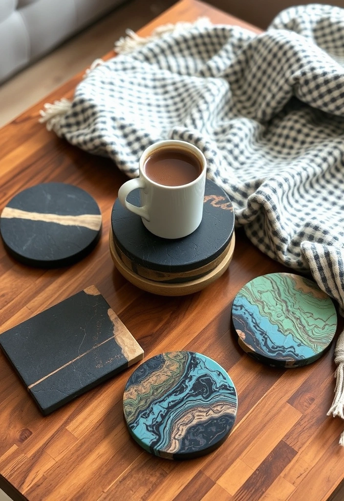 23 Affordable Unique Hostess Gift Ideas That Will Impress Everyone! - 6. Unique Coasters