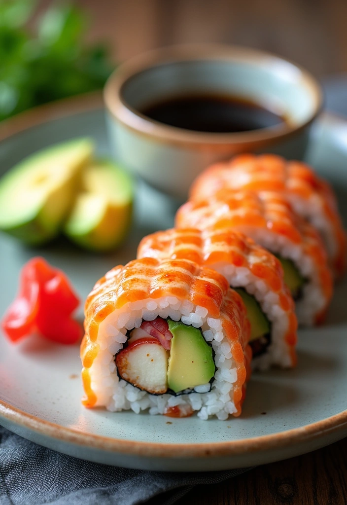 24 Easy Cooked Sushi Recipes You Can Make at Home (Even If You’re a Beginner!) - 12. Cooked Crab and Avocado Rolls