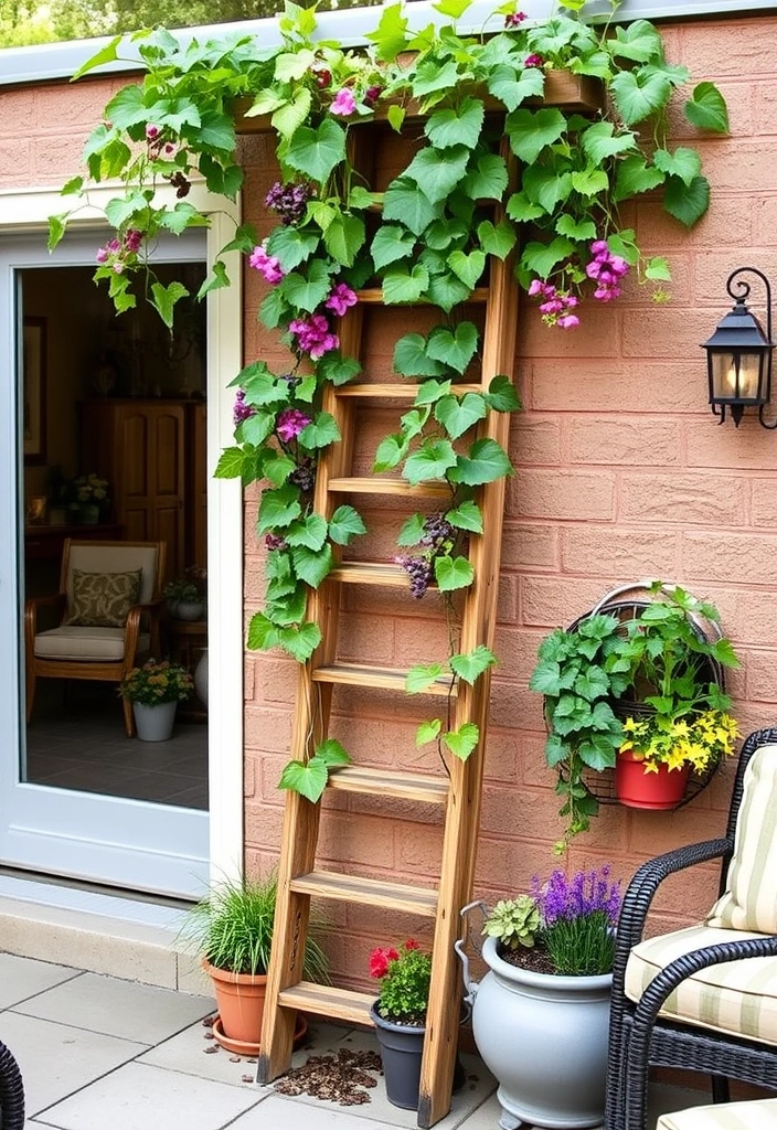 20 Grape Vine Trellis Ideas That Will Make Your Garden Stand Out! - 3. Vertical Garden Wall Trellis