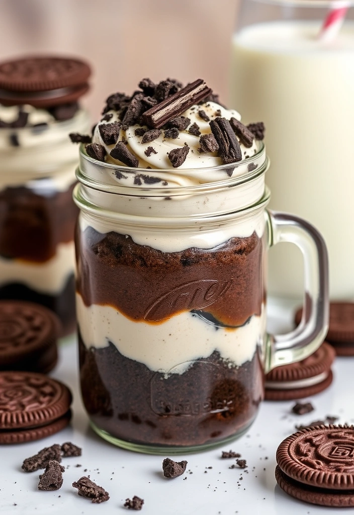 20 Easy Mason Jar Cupcake Ideas That'll Impress Your Guests (You Won't Believe #7!) - 6. Cookies and Cream Dream