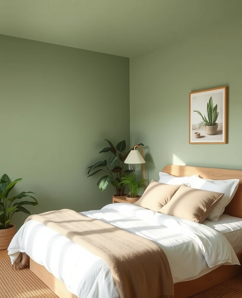 21 Plants in Bedroom Ideas That Will Transform Your Space into a Lush Oasis! - 27. Plant-Centric Color Palette