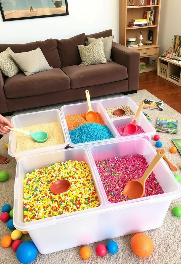 22 Creative Kids Play Corner Ideas for Your Living Room That'll Make You Say 'Wow!' - 8. Sensory Play Area