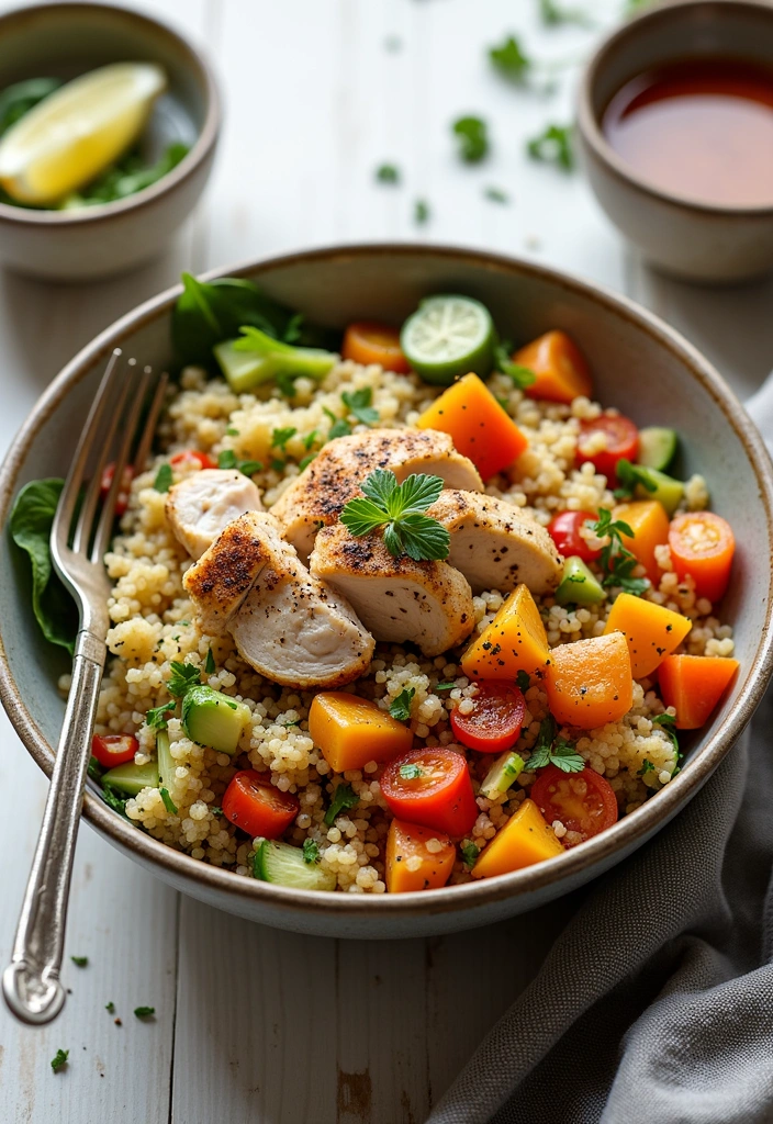 26 Black Pepper Chicken Recipes That'll Spice Up Your Dinner Routine! - 11. Black Pepper Chicken and Quinoa Bowl