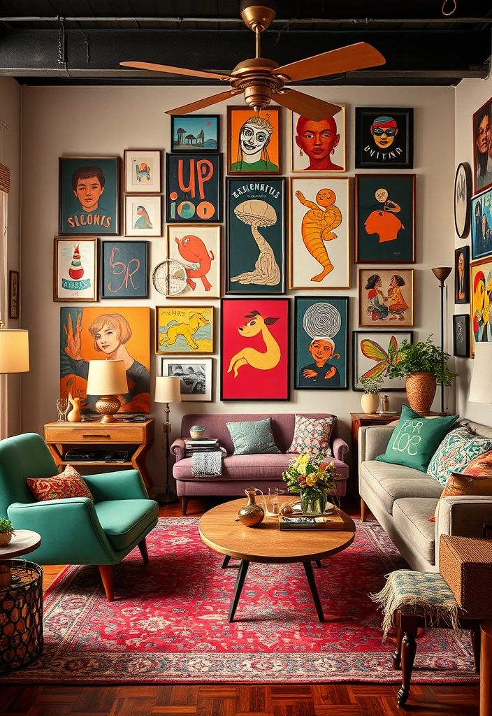 28 Vibrant Living Room Styles That Will Ignite Your Creativity! - 3. Eclectic Charm