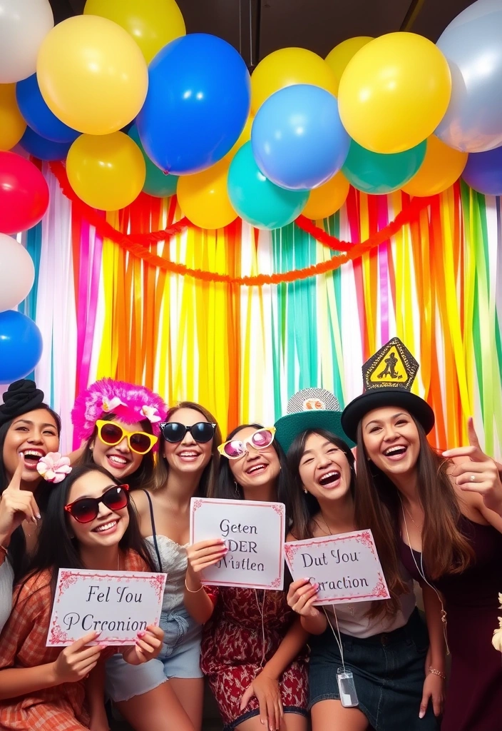 21 Color Party Ideas for Adults That'll Transform Your Next Bash! - 4. Themed Photo Booth