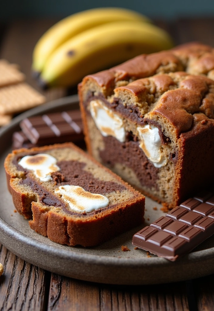 22 Irresistible Banana Bread Recipes That'll Make You a Baking Superstar! - 17. S'mores Banana Bread