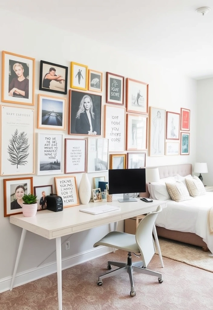 29 Home Office Guest Room Combo Refresh Ideas That’ll Transform Your Space! - 6. Chic Wall Art