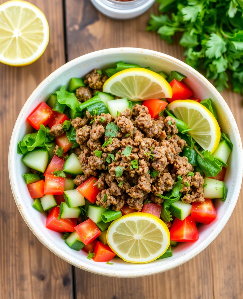 26 Mouthwatering Dinner Ideas with Hamburger Meat That You’ll Crave Tonight! - 22. Hamburger Tabbouleh Salad