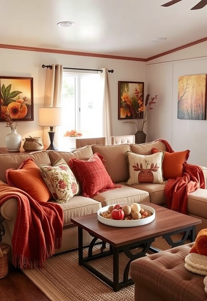 27 Mobile Home Living Room Transformation Ideas That’ll Blow Your Mind! - 17. Seasonal Decor Swaps