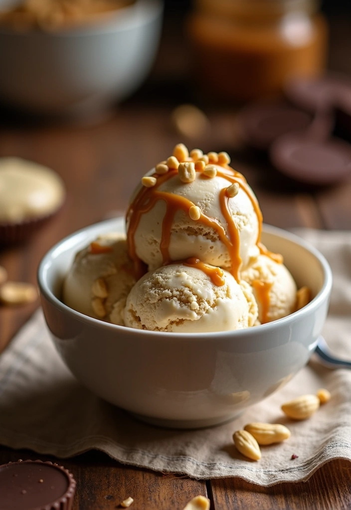 20 Ninja Creami Classic Vanilla Ice Cream Recipes You Need to Try Right Now! - 12. Vanilla Peanut Butter Cup