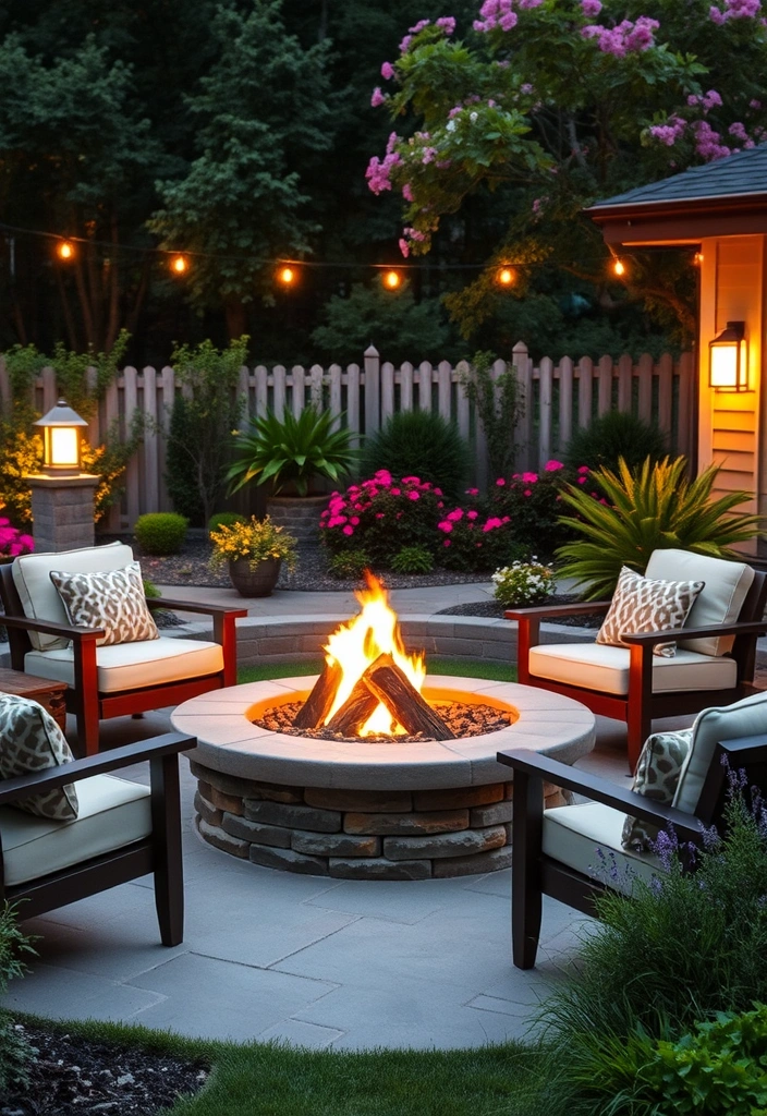 27 Stunning Front Yard Landscaping Ideas That'll Transform Your Home Into a Neighborhood Showstopper! - 6. Cozy Fire Pits