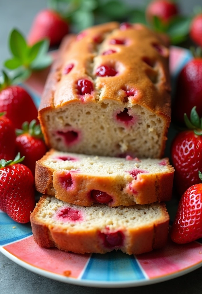 22 Irresistible Banana Bread Recipes That'll Make You a Baking Superstar! - 18. Strawberry Banana Bread