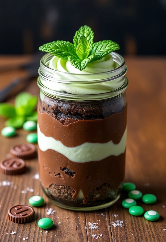 20 Easy Mason Jar Cupcake Ideas That'll Impress Your Guests (You Won't Believe #7!) - 14. Chocolate Mint Fusion