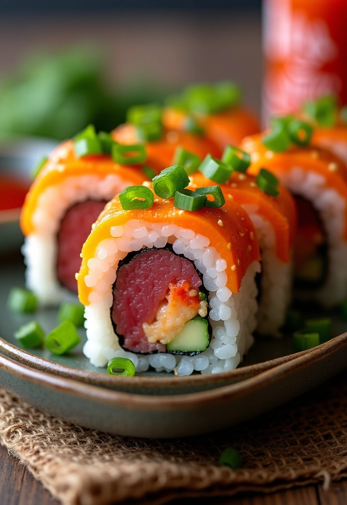 24 Easy Cooked Sushi Recipes You Can Make at Home (Even If You’re a Beginner!) - 4. Spicy Cooked Tuna Rolls