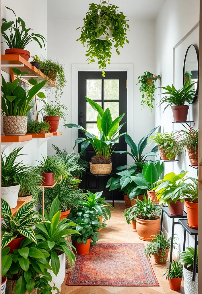 20 DIY Entryway Decor Ideas That Will Wow Your Guests! - 15. Indoor Plants for Freshness