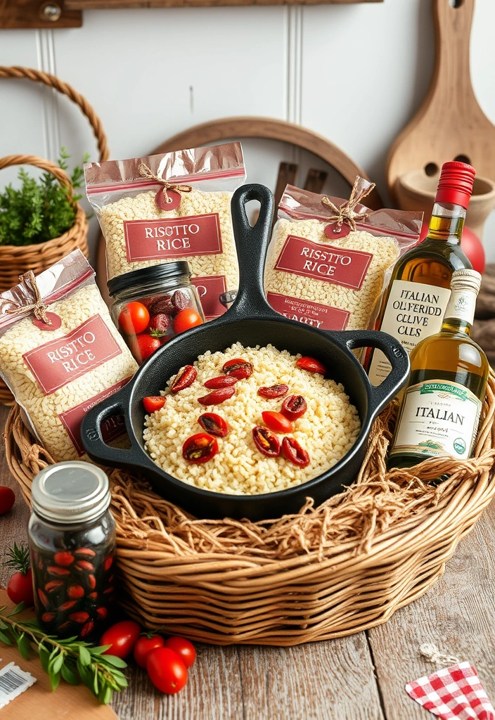 29 Cast Iron Skillet Gift Basket Ideas That'll Impress Every Cook! - 7. The Rustic Italian Basket