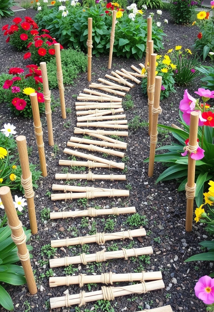 28 Cheap Walkway Ideas DIY That Will Transform Your Garden on a Budget! - 20. Twine Walkway