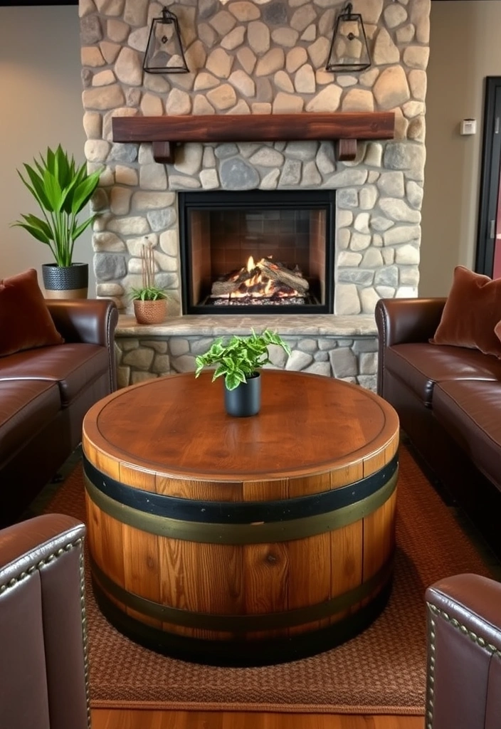 25 Cozy Whiskey Lounge Ideas That'll Turn Your Living Room into a Luxurious Retreat! - 9. Natural Elements