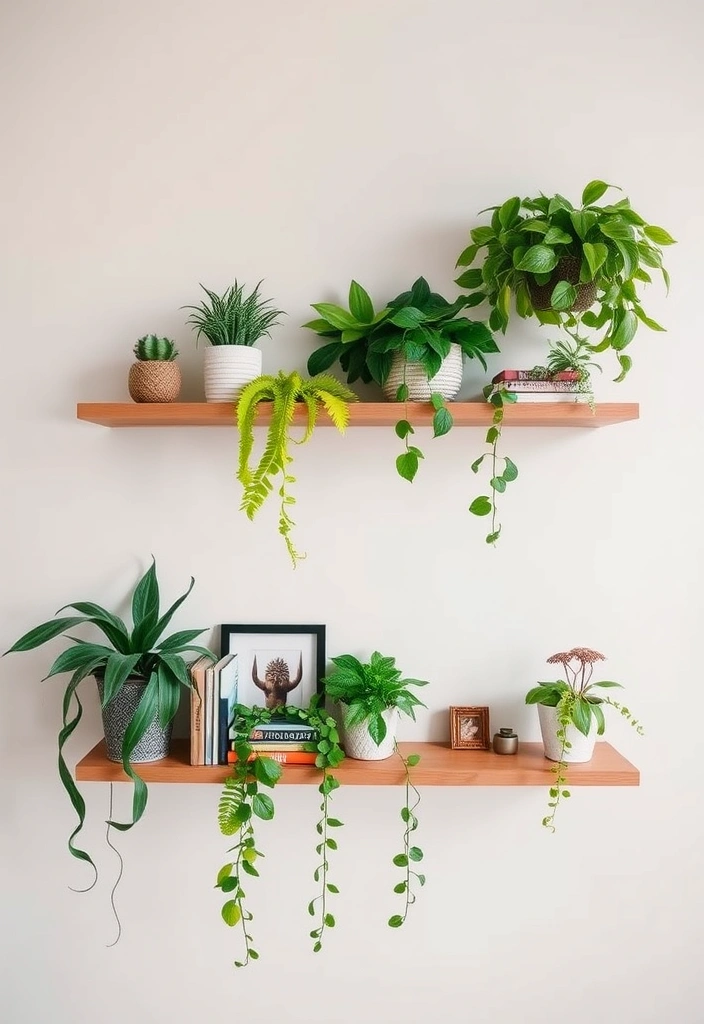 21 Plants in Bedroom Ideas That Will Transform Your Space into a Lush Oasis! - 6. Stylish Plant Shelves