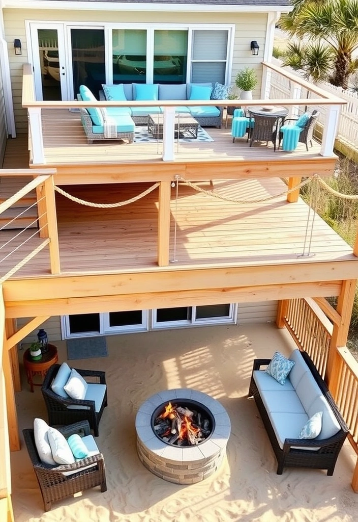 20 Two-Level Deck Ideas That Will Transform Your Backyard Into a Dream Retreat! - 4. Coastal Retreat