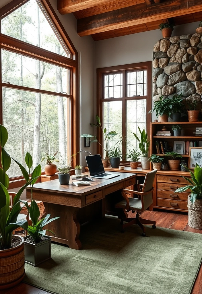 28 Stunning Home Office Ideas That'll Make You Want to Work from Home Forever! - 4. Nature-Inspired Oasis