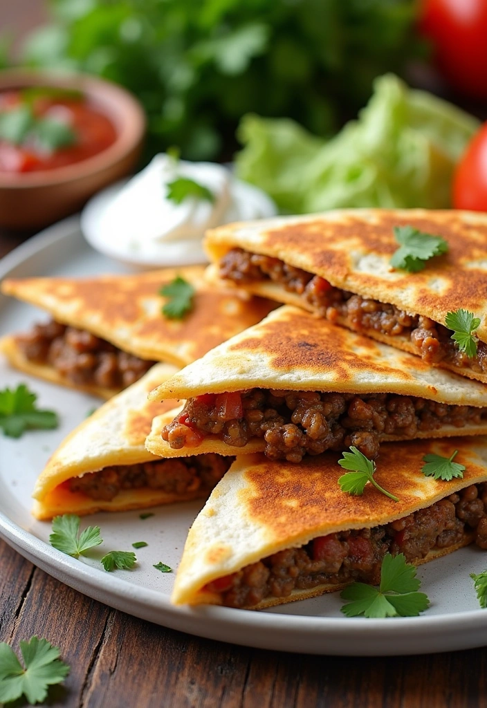 26 Mouthwatering Dinner Ideas with Hamburger Meat That You’ll Crave Tonight! - 16. Hamburger Quesadillas