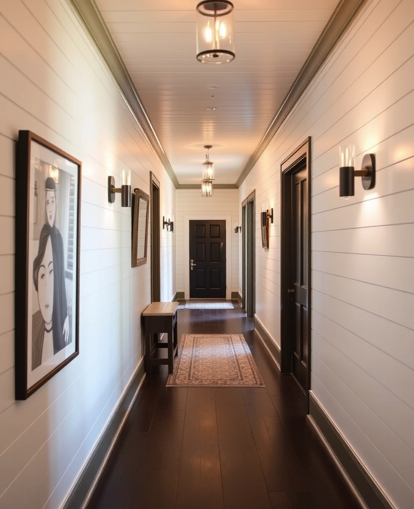 28 Stunning Farmhouse Shiplap Wall Ideas That Will Transform Your Space! - 26. Shiplap in Hallways