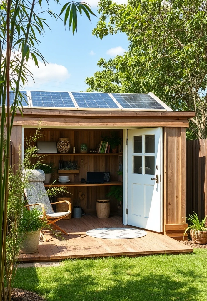 26 Shedquarters Backyard Office Ideas You Won't Believe Exist! - 10. The Eco-Friendly Office