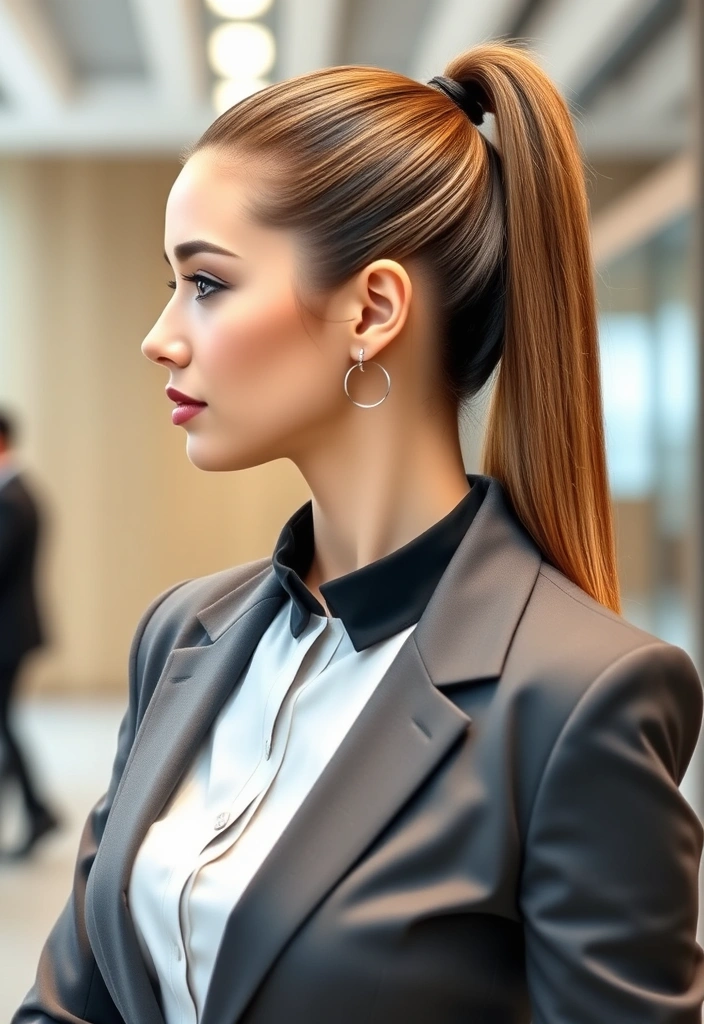 26 Tips for a Better and Sassier Ponytail in Less Than 5 Minutes! - 5. The Sleek and Straight Ponytail