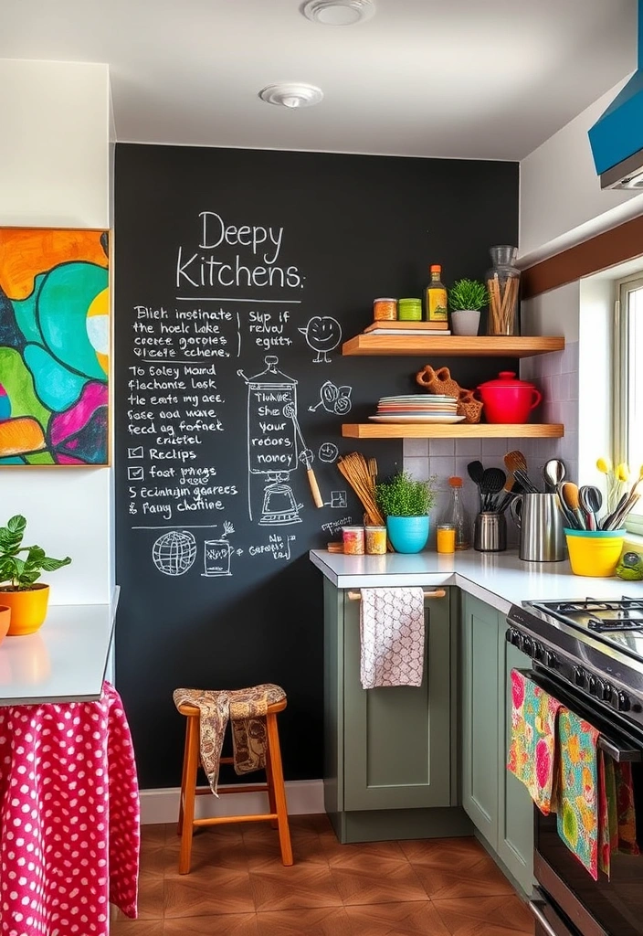 23 Black and White Kitchen Ideas That'll Make You Fall in Love with Cooking Again! - 8. Artistic Expression