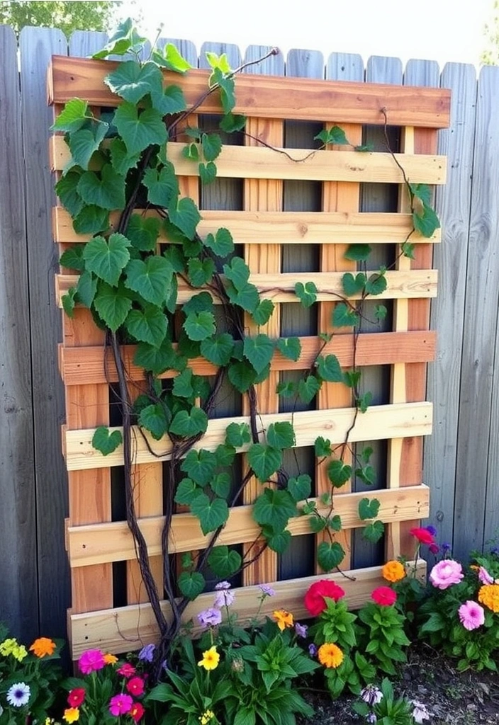 20 Grape Vine Trellis Ideas That Will Make Your Garden Stand Out! - 5. DIY Pallet Trellis