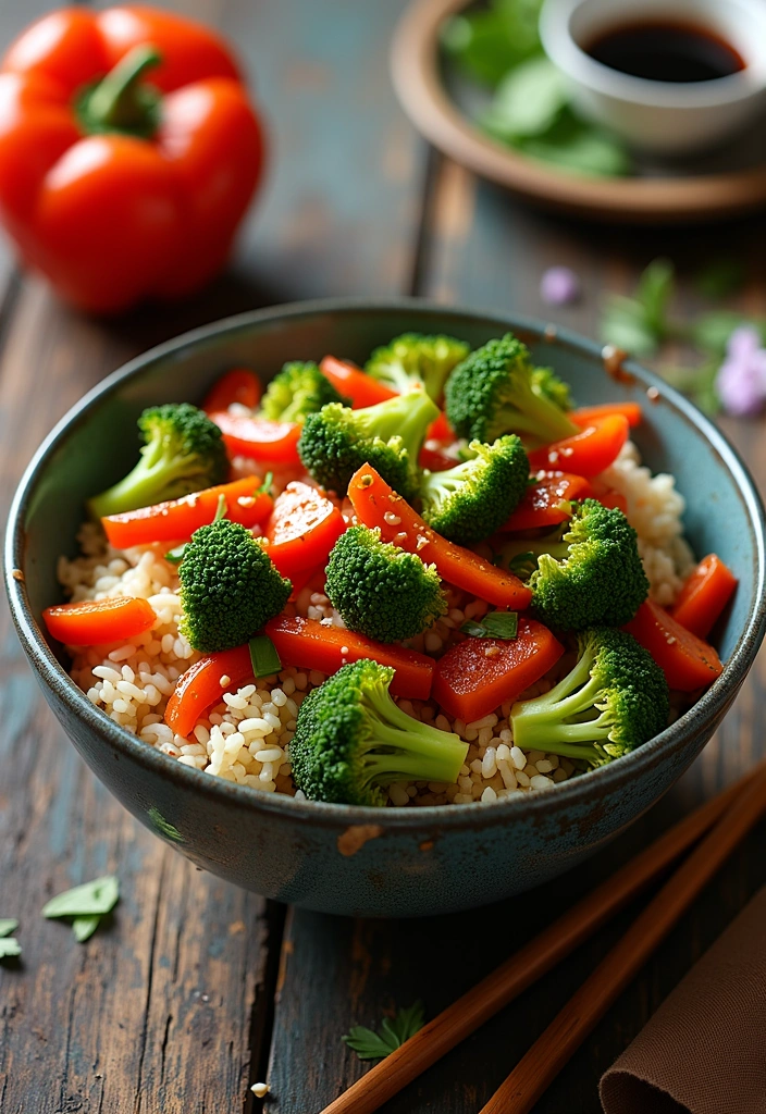 20 Super Easy Dinners with 5 Ingredients or Less (You Won't Believe #12!) - 13. Veggie Stir-Fry