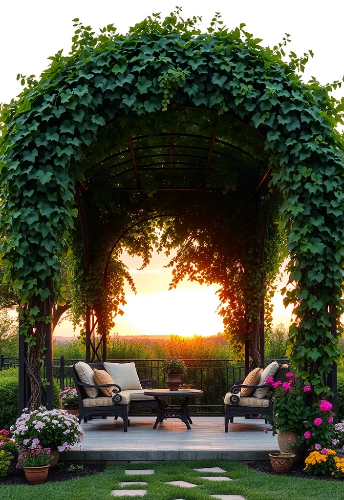 20 Grape Vine Trellis Ideas That Will Make Your Garden Stand Out! - 4. Arched Arbor Trellis