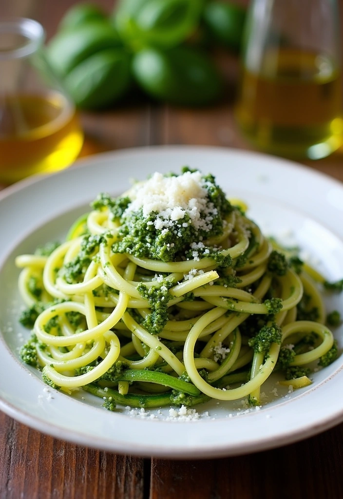 20 Super Easy Dinners with 5 Ingredients or Less (You Won't Believe #12!) - 6. Zucchini Noodles with Pesto