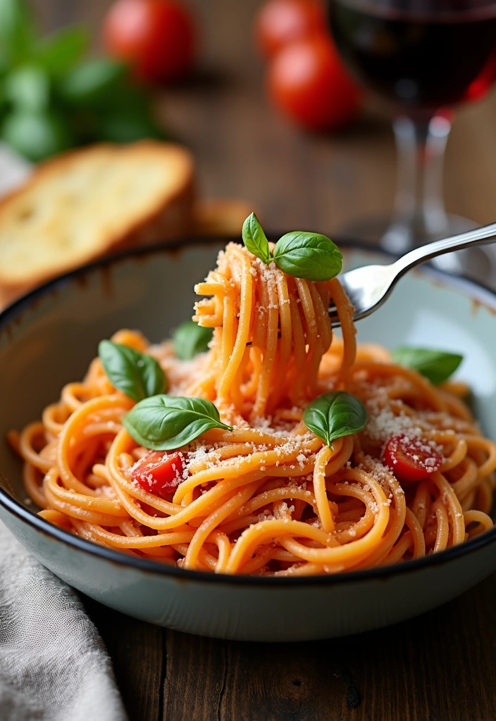 20 Super Easy Dinners with 5 Ingredients or Less (You Won't Believe #12!) - 2. Creamy Tomato Basil Pasta