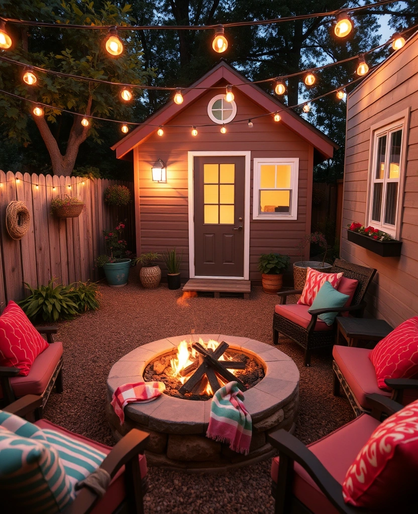 24 Inside Tiny Houses Ideas That Prove Less is More (You Won't Believe #10!) - 29. Cozy Outdoor Fire Pits