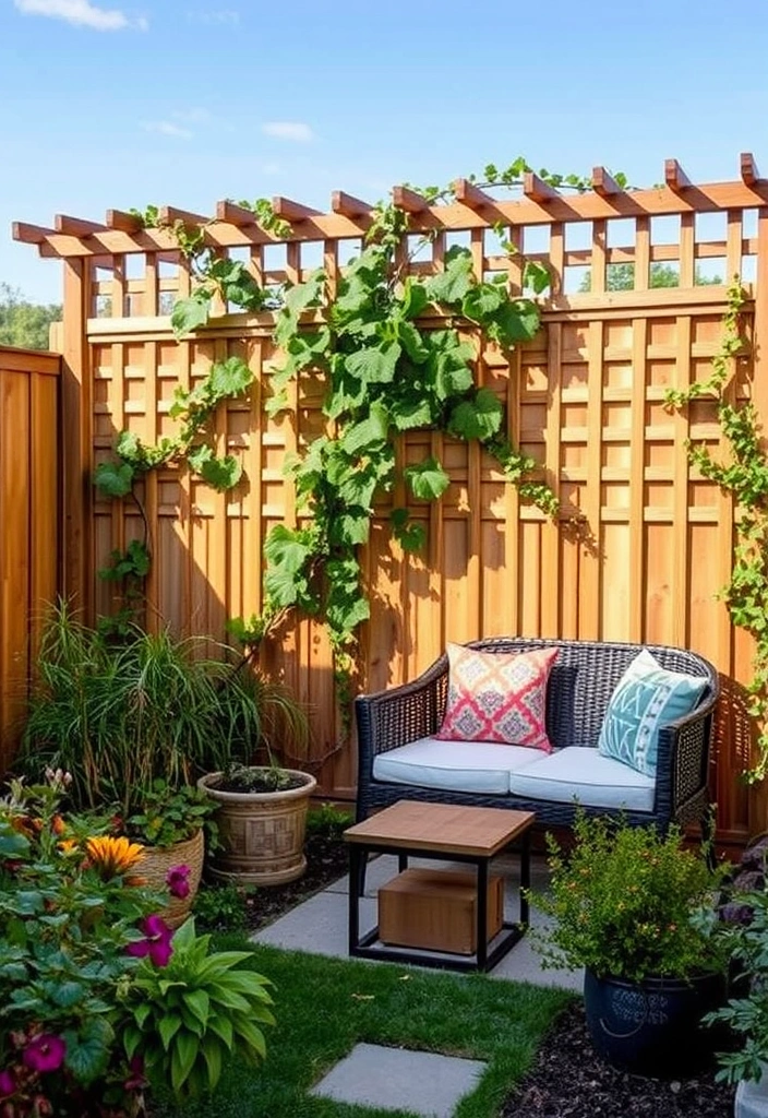 20 Grape Vine Trellis Ideas That Will Make Your Garden Stand Out! - 9. Trellis Fence Combo