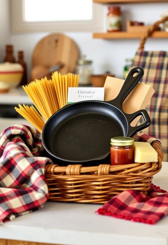 29 Cast Iron Skillet Gift Basket Ideas That'll Impress Every Cook! - 2. The Cozy Cook's Basket