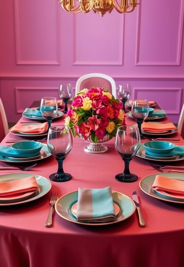 21 Color Party Ideas for Adults That'll Transform Your Next Bash! - 5. Color-Coordinated Table Settings