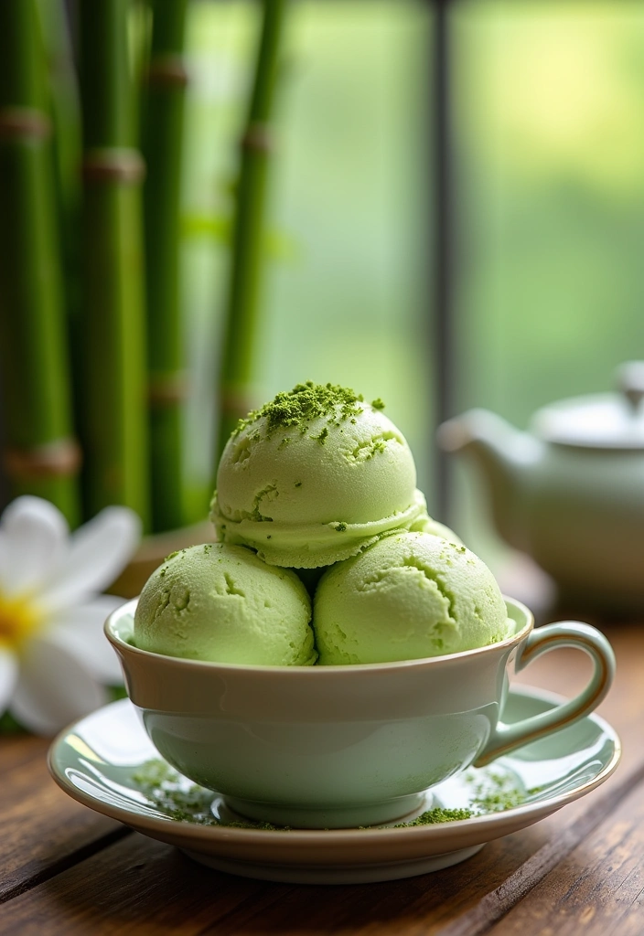 20 Ninja Creami Classic Vanilla Ice Cream Recipes You Need to Try Right Now! - 15. Vanilla Matcha Ice Cream