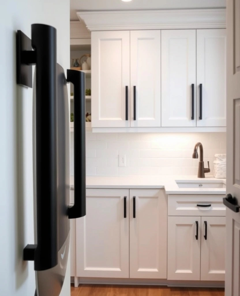 20 Laundry Room Cabinet Ideas That'll Make You Want to Do Laundry! - 20. Statement Hardware